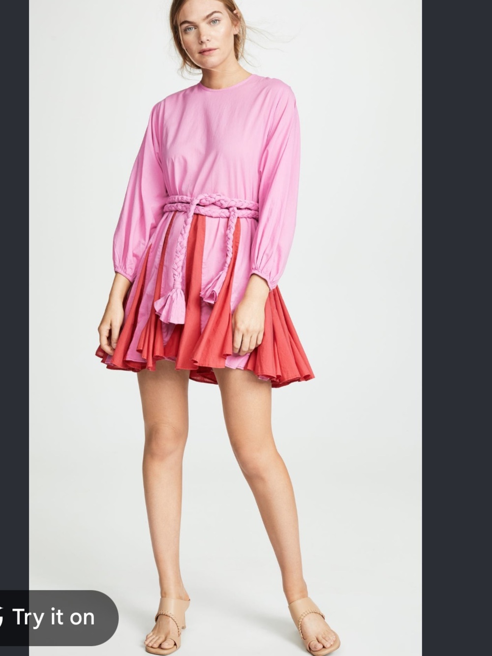 RHODE Resort Pink and Coral Ella dress